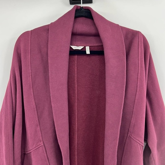 Woolrich Slouchy Oversized Sweatshirt Cardigan - Fig - Medium - Picture 2 of 7